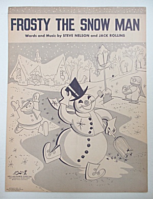 1950 Frosty The Snowman Sheet Music