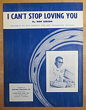Sheet Music For 1958 I Can't Stop Loving You