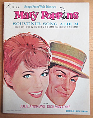 Sheet Music Book For 1963 Walt Disney's Mary Poppins