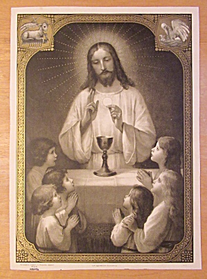 Early 1900's Body Of Christ Children's Lithograph