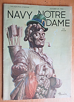 Navy Notre Dame Program October 29, 1960