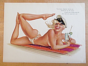 Alberto Vargas Pin Up Girl August 1964 You Know Captain