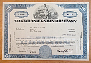 1971 The Grand Union Company Stock Certificate