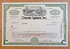 1976 Chessie System Inc Stock Certificate
