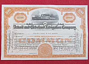 Detroit & Cleveland Navigation Stock Certificate 1940's