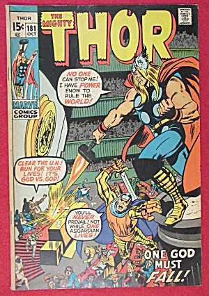 Mighty Thor Comic October 1970 One God Must Fall