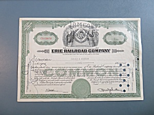 1956 Erie Railroad Company Stock Certificate