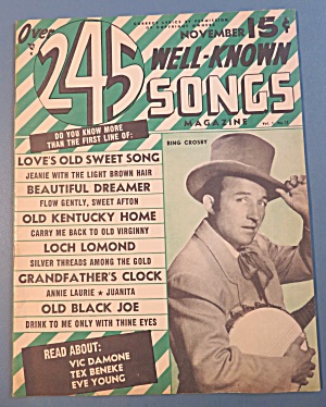 Over 245 Well Known Songs Magazine November 1949