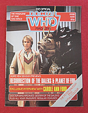 Doctor Who Magazine March 1984 Carole Ann Ford