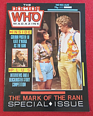Doctor (Dr) Who Magazine August 1985 Kate O' Mara