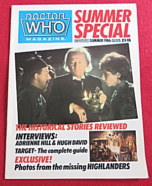 Doctor (Dr) Who Magazine Summer 1986