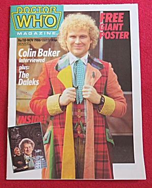 Doctor (Dr) Who Magazine November 1986 Colin Baker