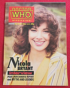 Doctor (Dr) Who Magazine December 1986 Nicola Bryant