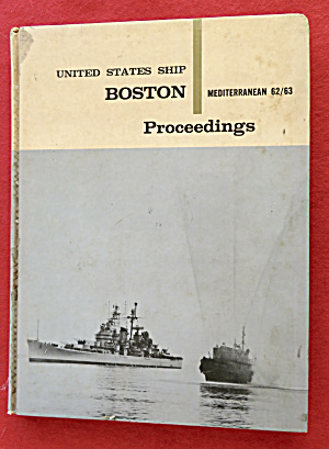 Original 1962/63 Us Ship Boston Cag-1 Military Yearbook