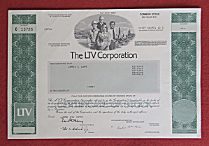 1993 Ltv Corporation Stock Certificate