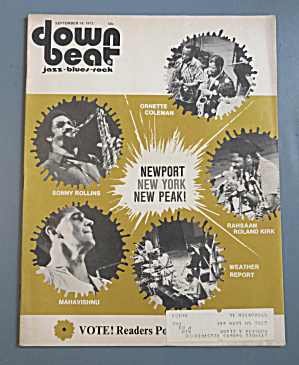 Downbeat Magazine September 14, 1972 Newport