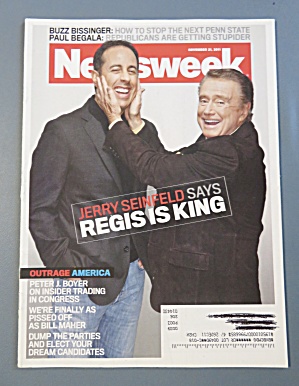Newsweek Magazine November 21, 2011 Regis & Jerry
