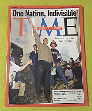 Time Magazine September 24, 2001 America Digs Out