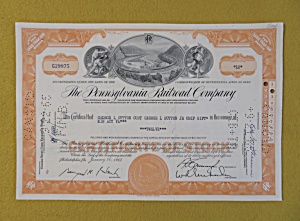 1965 Pennsylvania Railroad Company Stock Certificate