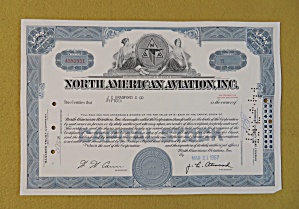 1967 North American Aviation Inc Stock Certificate