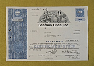 1970 Seatrain Lines Incorporated Stock Certificate