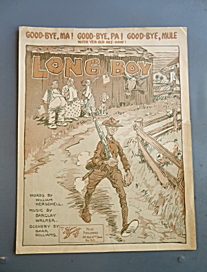1917 Long Boy Sheet Music Herschell & Walker