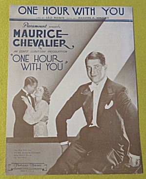1932 One Hour With You Sheet Music Maurice Chevalier
