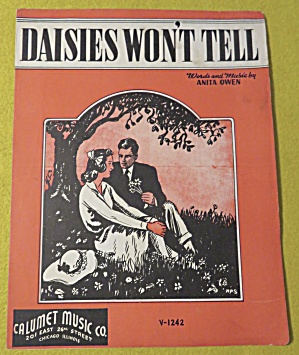 1940 Daisies Won't Tell Sheet Music Anita Owen
