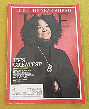 Time Magazine January 17-24, 2022 Shonda Rhimes