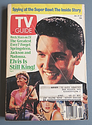 Tv Guide January 21 - 27, 1989 Elvis Is Still King