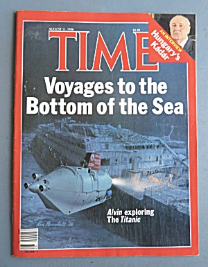 Time Magazine August 11, 1986 Alvin Explores Titanic