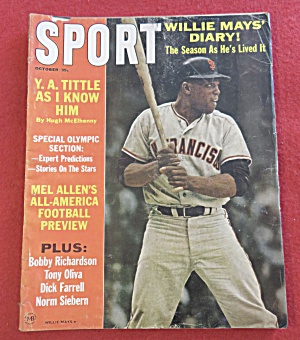 Sport Magazine October 1964 Willie Mays Diary
