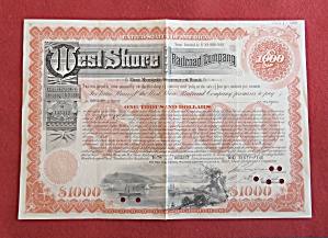 1965 West Shore Railroad Company Stock Certificate