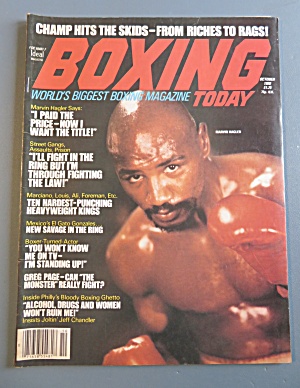 Boxing Today Magazine October 1980 Marvin Hagler
