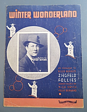 1934 Winter Wonderland Sheet Music By Smith & Bernard
