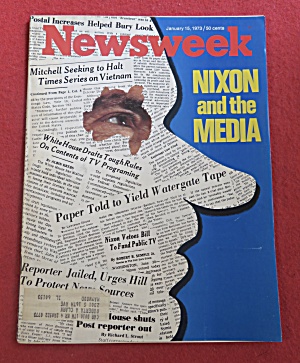 Newsweek Magazine January 15, 1973 Nixon & Media
