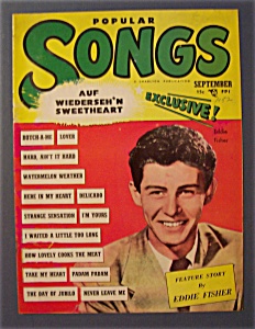 Popular Songs Magazine - Sept 1952 - Eddie Fisher Cover