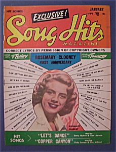 Song Hits Magazine - Jan 1951 - Rosemary Clooney Cover