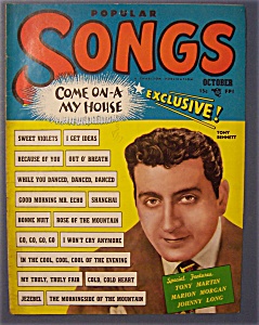Popular Songs Magazine - Oct 1951 - Tony Bennett Cover