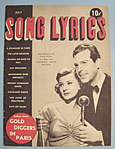 Song Lyrics - July 1938 - F. Macmurray & H. Hilliard