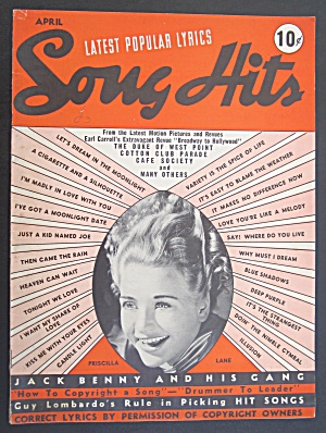 Song Hits April 1939 Priscilla Lane Cover