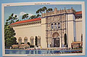 1935 California Pacific Expo Palace Of Arts Postcard