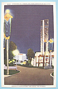 Standard Tower & Ford Bldg Postcard-calif./pacific Expo