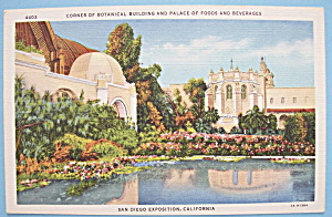 1935 California Pacific Expo Botanical Bldg Postcard