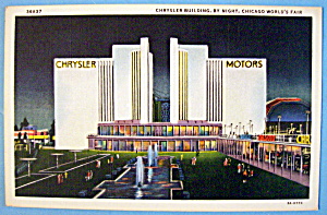1933 Century Of Progress, Chrysler Building Postcard