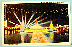Fountain By Night Postcard (Chicago World's Fair)