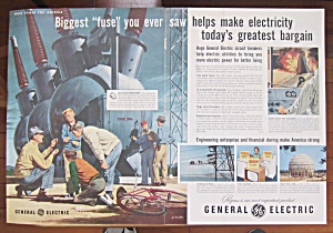 1954 General Electric W/biggest Fuse Makes Electricity