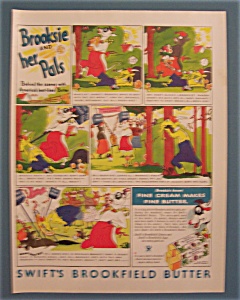 Vintage Ad:1934 Swift Brookfield Butter/brooksie & Pals