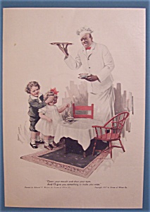 1917 Cream Of Wheat Cereal W/boy Covering Girl's Eyes