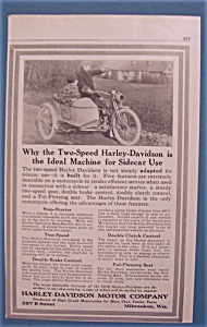 1914 Harley-davidson Motorcycle With Man & Woman